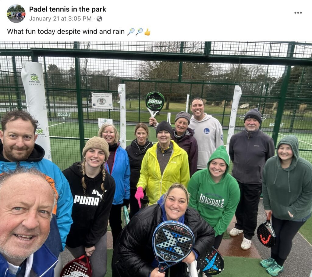 Padel in the Park, padel players in Lytham St Anne's.
