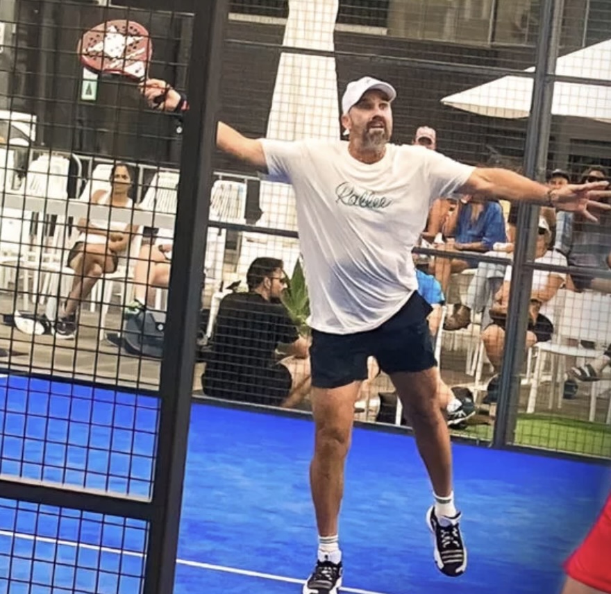 Pat Rafter playing padel