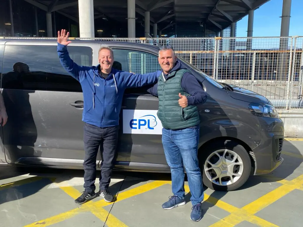 Chris Warren arrives at the European Padel League in Marbells
