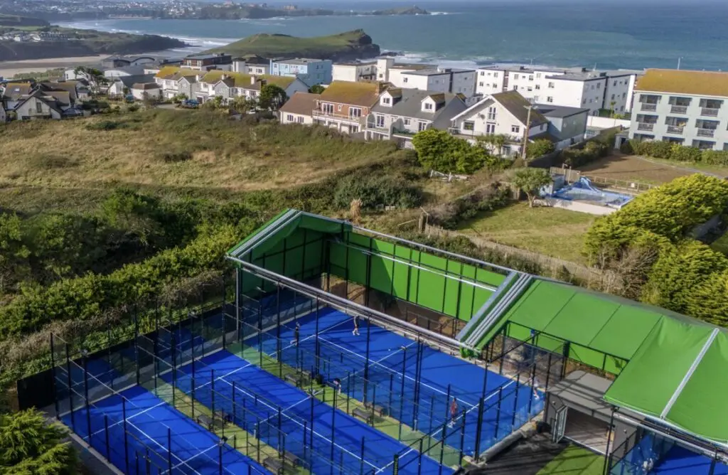 SeaSpace in Newquay with retractable roofs over two courts.
