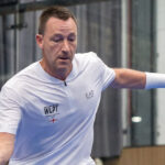 John Terry competing in the EA7 Armani World Legends Padel Tour, Padel Hub, Slough.