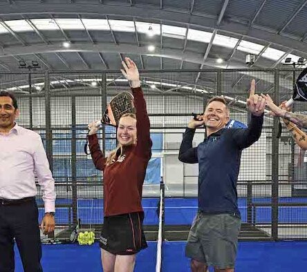 Tia Norton opens new padel courts in Tipton.