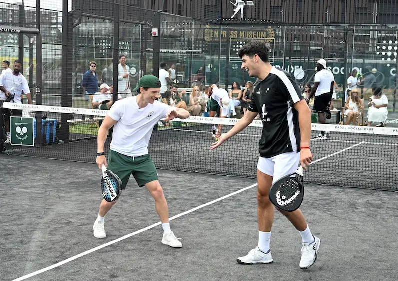 Tom Holland plays padel with Arturo Coello in London, Bero beer Pro Am.