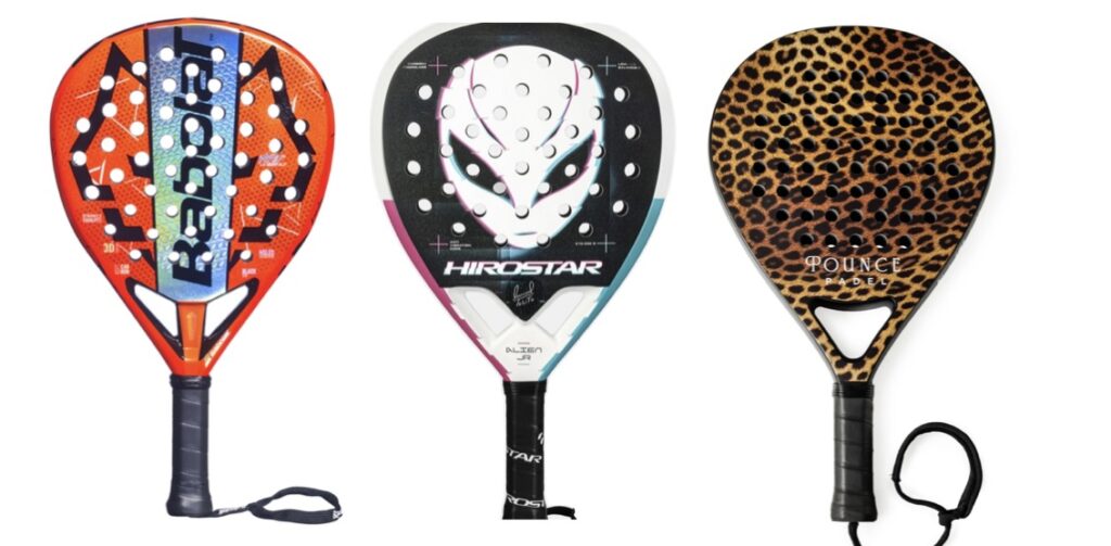 Babolat, Hirostar and Pounce padel rackets