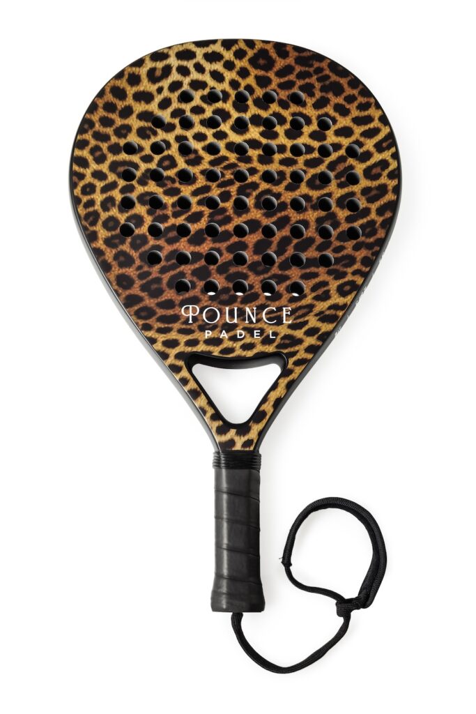 Pounce Padel leopard print racket